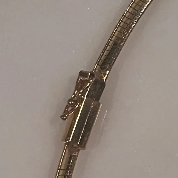 925 Sterling silver rhodium plated omega 16" .  14.07 g of silver! - Picture 16 of 16